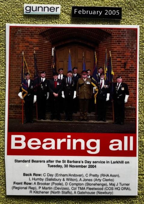 St Barbara's Day Nov 2004 captured in Gunner Mag Feb 2005